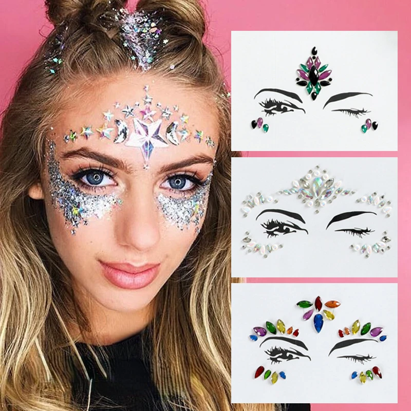 Beauty Gems Makeup - Rosto de cristal jóias tatuagem adesivos