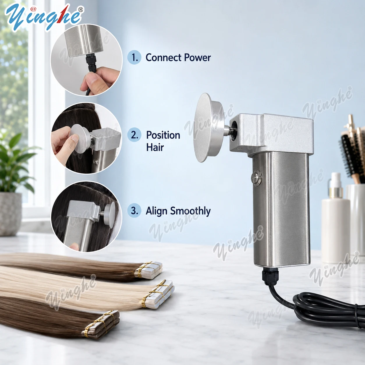 Hair Straightener - Alinhador de Cabelo Profissional para Salões,