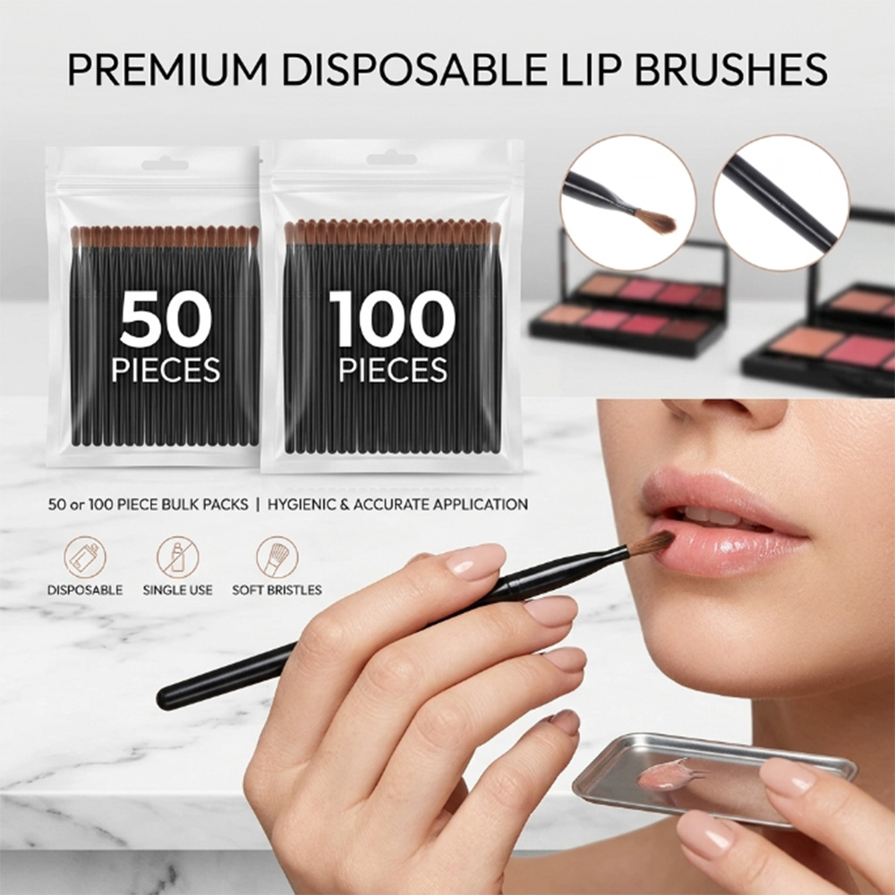 Beauty Makeup Tools - Conjunto de 50/100 Pincéis Descartáveis para
