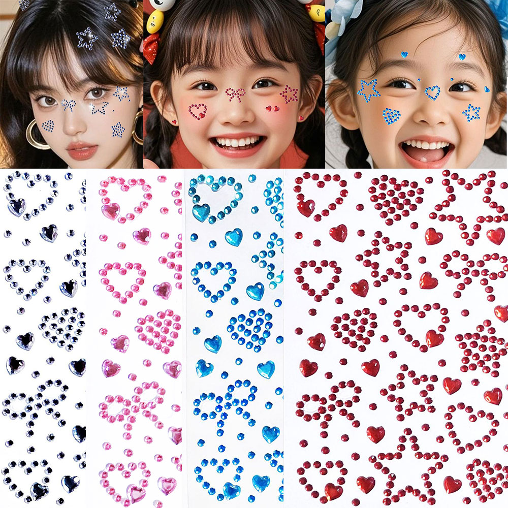 Beauty Gems Makeup - Adesivos de Strass em Formato de