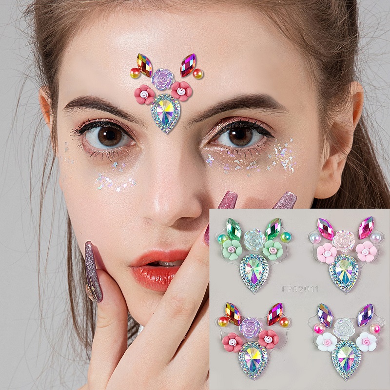Beauty Gems Makeup - Novos strass 3d para rosto festival
