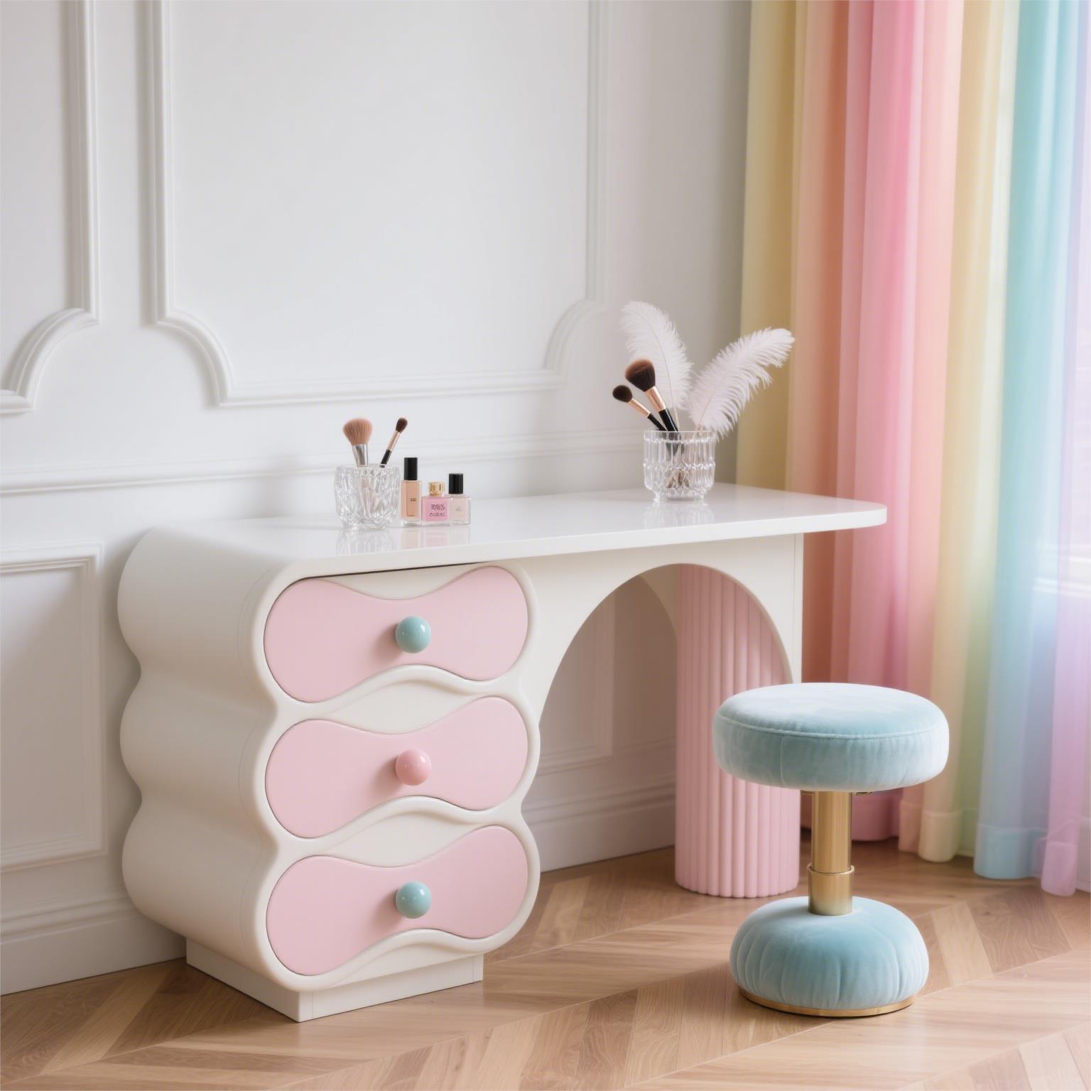 Rosa desgin vaidade mesa femin - Beauty Makeup Table avaliação e preço