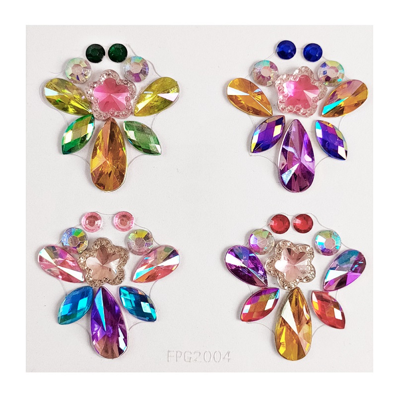 Novos strass 3d para rosto fes - Beauty Gems Makeup avaliação e preço