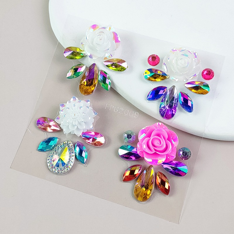 Novos strass 3d para rosto fes - Beauty Gems Makeup avaliação e preço