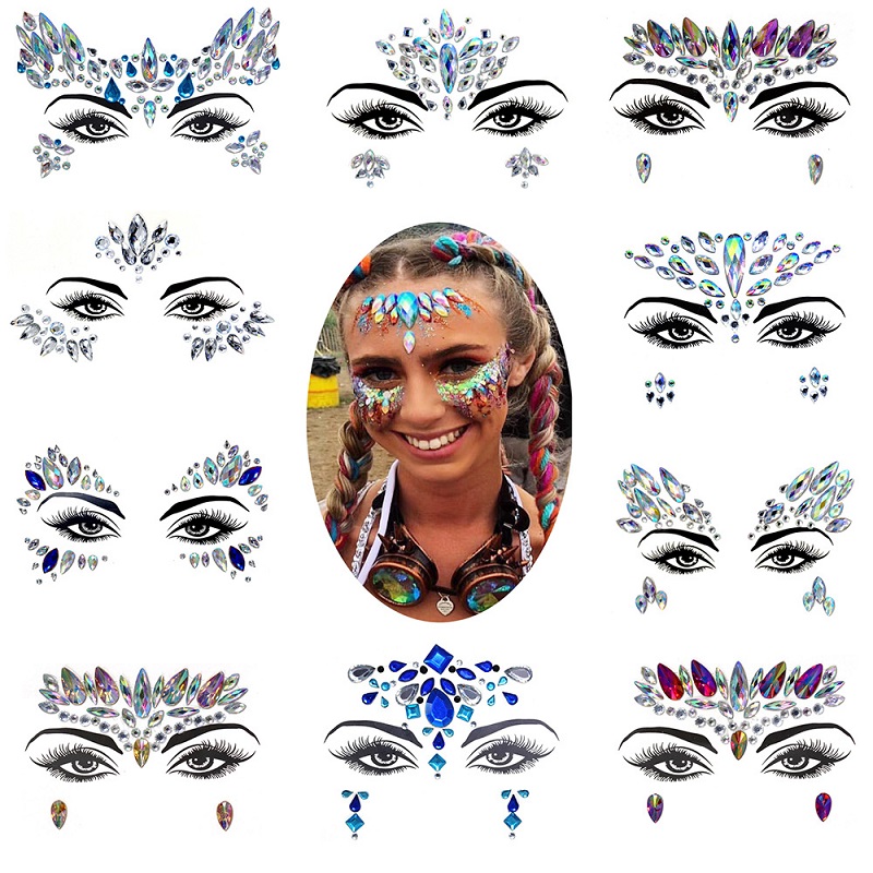 Adesivos Faciais 3D de Strass  - Beauty Gems Makeup avaliação e preço